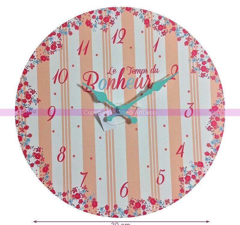 PENDULE MURALE IMPRIME CERISES DIAM30CM HORLOGE GRIOTTE A PILES 800X750 | La Pommeraie ça y est !! Les fruits de l’été sont arrivés et avec eux de nouveaux horaires !! Wittelsheim
