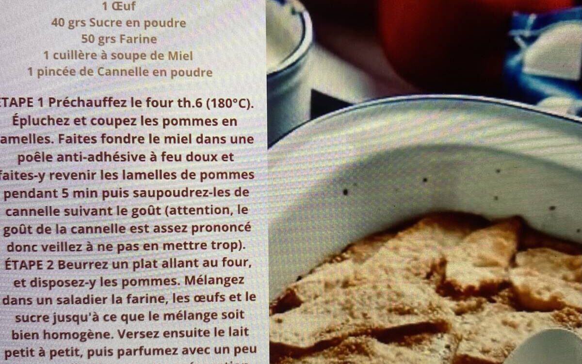 Clafoutis pommes cannelle Colmar