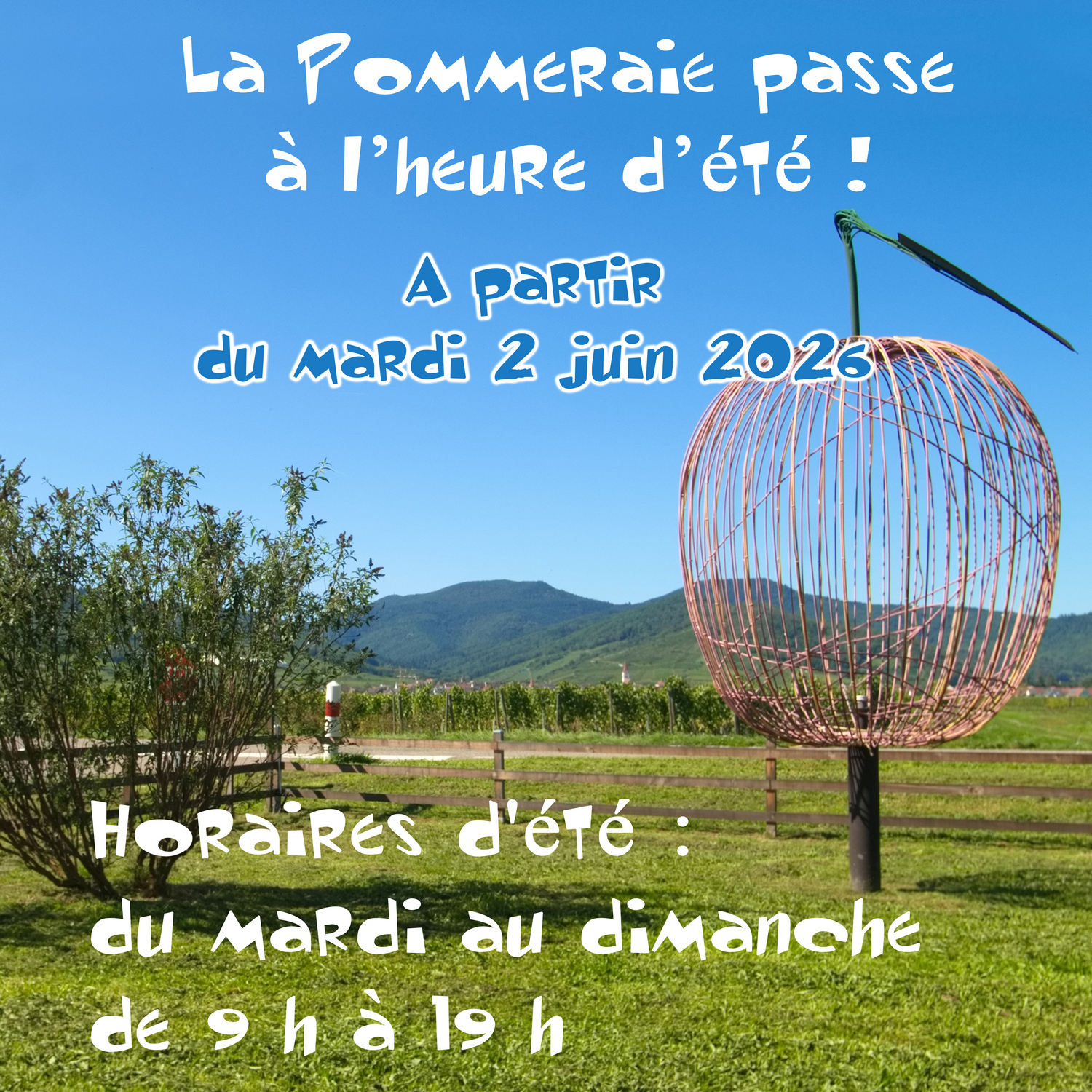La Pommeraie passe &agrave; l’heure d’&eacute;t&eacute;
